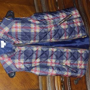 Crown and Ivy Plaid Puffer Vest